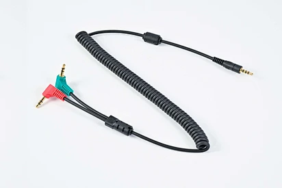 2*TRS  to TRRS Spiral Cable